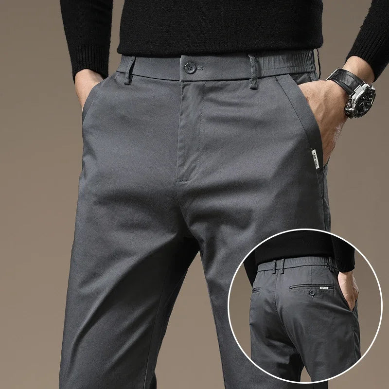 PURE COTTON SLIM FIT PANTS