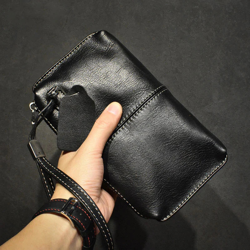 CORTENZIANI GENUINE LEATHER WRIST BAG