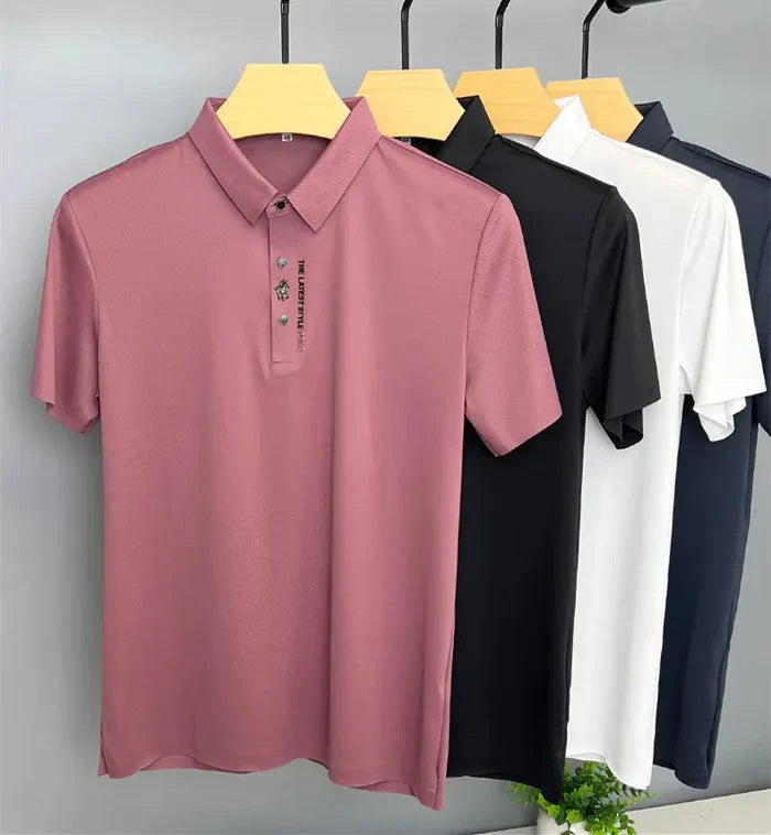 VENETO: WRINKLE-FREE MUSCLE FIT POLO SHIRT