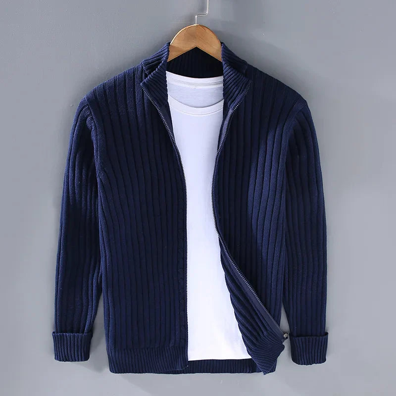 MASSIMO MERINO ZIP CARDIGAN