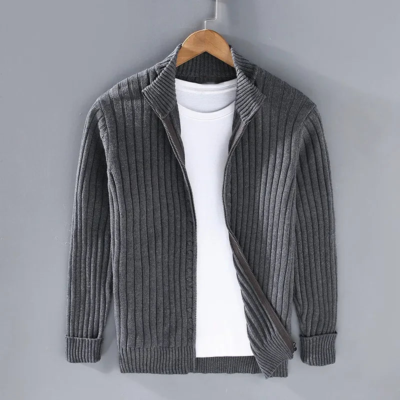 MASSIMO MERINO ZIP CARDIGAN