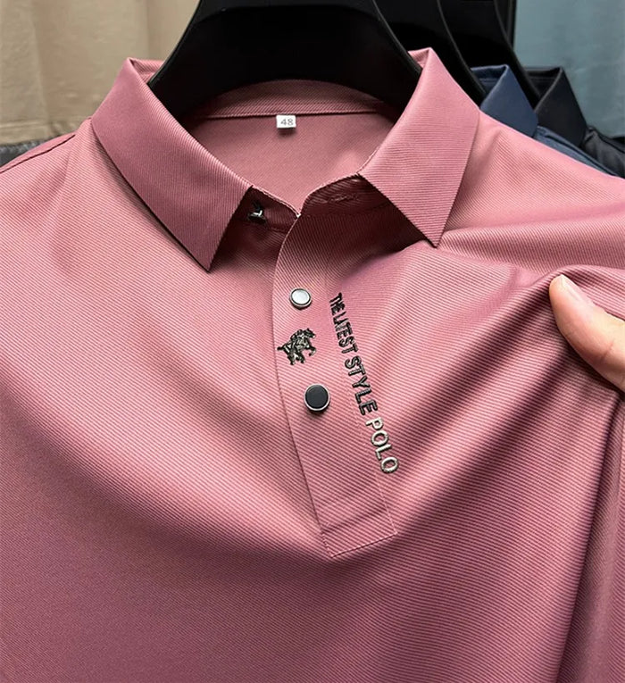 VENETO: WRINKLE-FREE MUSCLE FIT POLO SHIRT