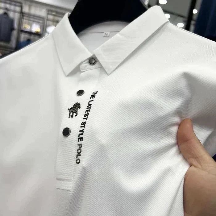 VENETO: WRINKLE-FREE MUSCLE FIT POLO SHIRT