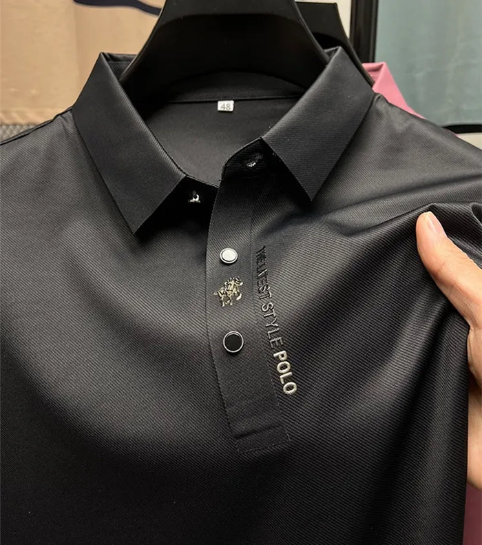 VENETO: WRINKLE-FREE MUSCLE FIT POLO SHIRT