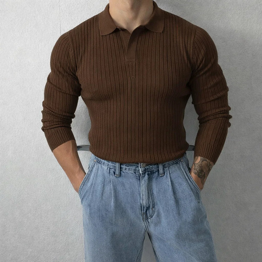 THE VINCENZO RIBBED POLO