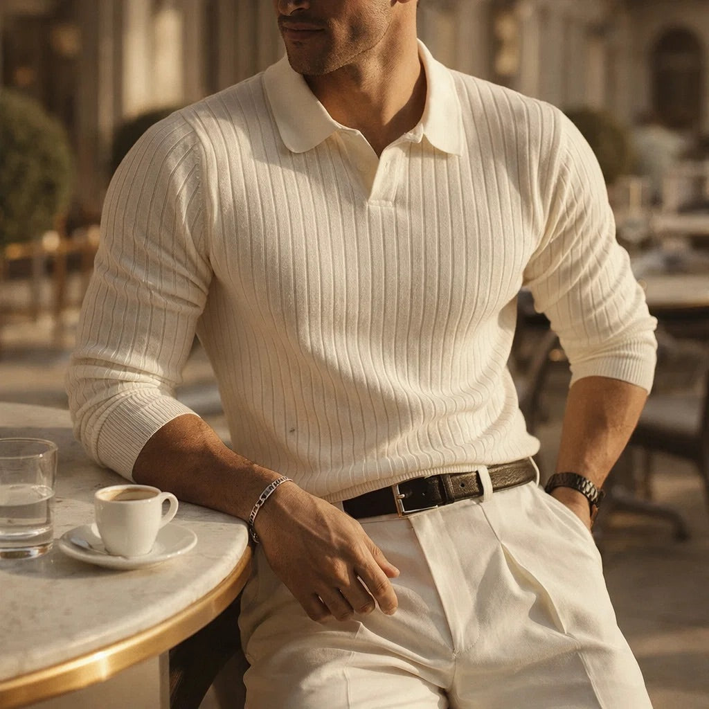 THE VINCENZO RIBBED POLO